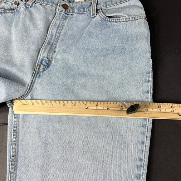 VTG 90s Levi's Jeans Women Measured 33x29 522 Tapered  Light Blue Denim Tag 16 M - Picture 14 of 16